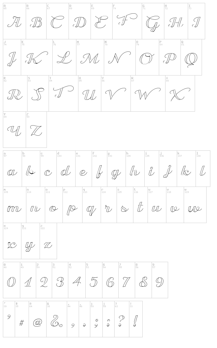 Transatlantic Cruise font map